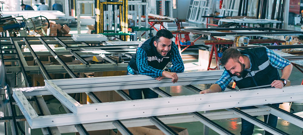 Aluminium window manufacture